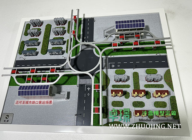 城市路口客運(yùn)場(chǎng)景沙盤(pán)模型